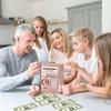 Adevena Electronic Piggy Bank, Mini ATM Password Money Bank Cash Coins Saving Box for Kids, Cartoon Safe Bank Box Perfect Toy Gifts for Boys Girls (Rose Gold) view 2