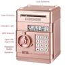 Adevena Electronic Piggy Bank, Mini ATM Password Money Bank Cash Coins Saving Box for Kids, Cartoon Safe Bank Box Perfect Toy Gifts for Boys Girls (Rose Gold) view 4