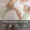 HOHXFYP Wblade Pregnancy Pillow, Ergonomic U Shaped Pregnancy Pillows, 30 Buffer Slope Side Sleep Pregnancy Body Pillow with Adjustable Pillow Cover(21.3 x 13inGreen) view 2