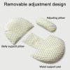 HOHXFYP Wblade Pregnancy Pillow, Ergonomic U Shaped Pregnancy Pillows, 30 Buffer Slope Side Sleep Pregnancy Body Pillow with Adjustable Pillow Cover(21.3 x 13inGreen) view 4