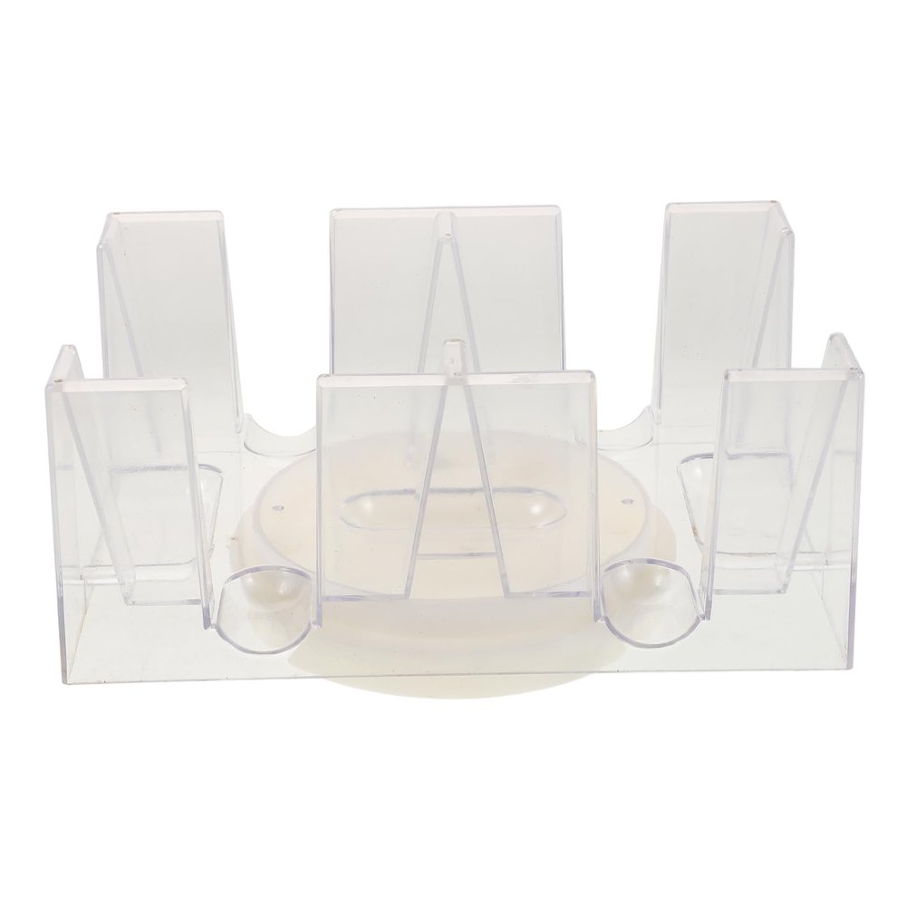 ibasenice Rotating Playing Card Holder Tray for Decks Non- Poker Stand Design for Home Office and Game Stylish Card Storage