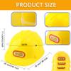 Fahacop 4 Pack Construction Hard Hats Yellow Construction Hat Plastic Worker Helmet for Boys Girls Construction Worker Costume Birthday Party Favor view 2