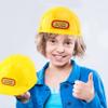 Fahacop 4 Pack Construction Hard Hats Yellow Construction Hat Plastic Worker Helmet for Boys Girls Construction Worker Costume Birthday Party Favor view 3