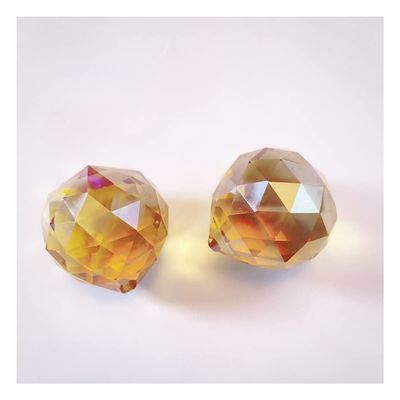 Chandelier Crystal Prisms Pendants 2PCS Chandelier Crystals Ball Shinning Faceted Pendant Prism Parts Chandelier Crystal Prisms Pendants (Color : Champagne)