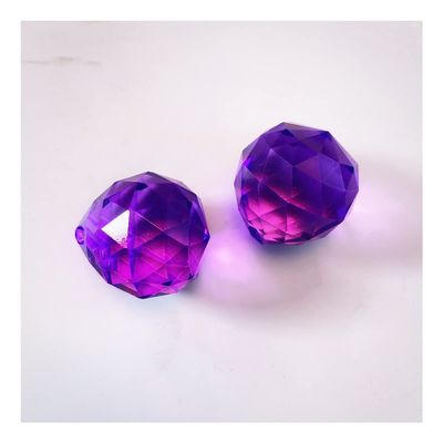 Chandelier Crystal Prisms Pendants 2PCS Chandelier Crystals Ball Shinning Faceted Pendant Prism Parts Chandelier Crystal Prisms Pendants (Color : Purple)