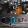 GOUPRC Upgrade Metal RC Hand Wheel Remote Control Steering Wheel with Brake Disc Brake Caliper for SANWA MT4/MT5/M12/M17 Flysky NB4Series WFLY X9Series RC Remote Control (Blue) view 2