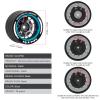 GOUPRC Upgrade Metal RC Hand Wheel Remote Control Steering Wheel with Brake Disc Brake Caliper for SANWA MT4/MT5/M12/M17 Flysky NB4Series WFLY X9Series RC Remote Control (Blue) view 3