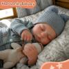 ADFO Lifelike Reborn Baby Dolls Silicone Full Body Boy - 17-Inch Soft Body Realistic-Newborn Full Body Vinyl Real Life Baby Dolls with Toy Accessories for Kids Age 3 4 5 6 7 + view 3