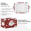xigua Christmas Decoration Storage Basket Santa Collapsible Storage Bins Waterproof Canvas Storage Basket with Leather Handles for Home Closets Offices,Bedrooms,Gift Baskets,1PCS view 3