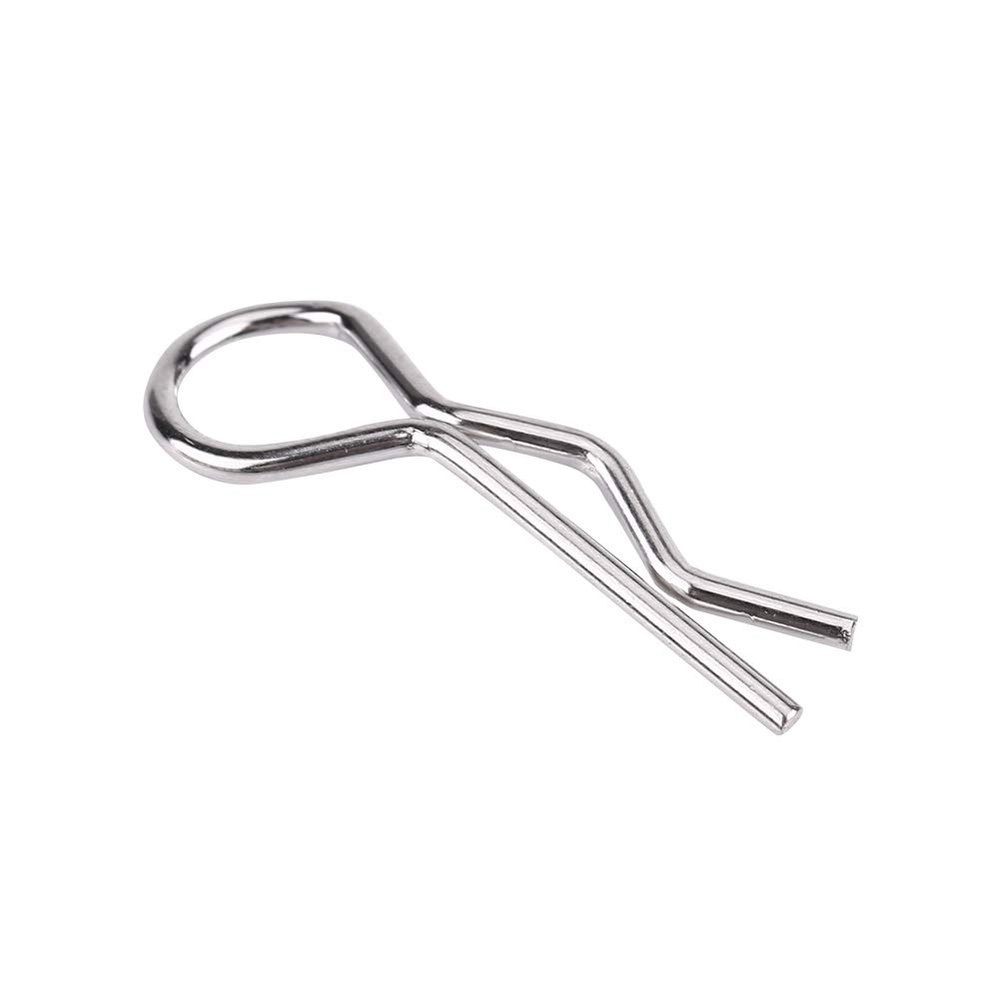Body Clip Pin, 50 Pieces R Type Pin RC Clip Pin, R Clip Pin RC Body Clip Pin for 1/10 Scale Remote Control Car Shell 1/16 Scale Control Car Shell