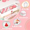 Costzon Kids Vanity, Girls Vanity Set with Mirror and Stool, Storage Drawer, Princess Toddler Makeup Vanity Desk Dressing Table, Wooden Kids Vanity Table and Chair Set (Fruit Pattern) view 2