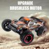 GoolRC 2105A Brushless RC Cars, 1:14 Scale Remote Control Car, 4WD 75KM/H High Speed RC Truck, All Terrains Off-Road Monster Trucks, 2.4GHz Electric Vehicle with 3 Batteries for Adults (Orange) view 3