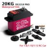 20KG High Torque Stainless Steel Gear Digital Servo with 25T Servo Horn Screw Kit for 1/8 1/10 1/12 RC Car RC Boat Robot Plane Helicopter, Control Angle 270 Degree view 2