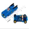 Auto World Thunderjet Comic Book 1968 Batmobile (Blue) HO Scale Slot Car view 3