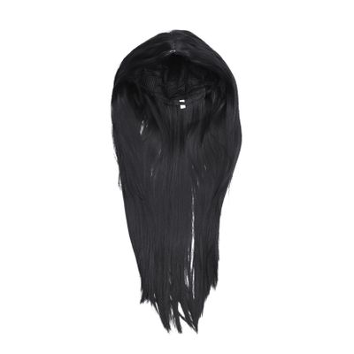 balacoo Women Long Straight Wig Black Synthetic Hair Realistic Chic Hair Accessory for Cosplay Parties and Daily Wear Lightweight Soft No Shedding Comfortable Fit