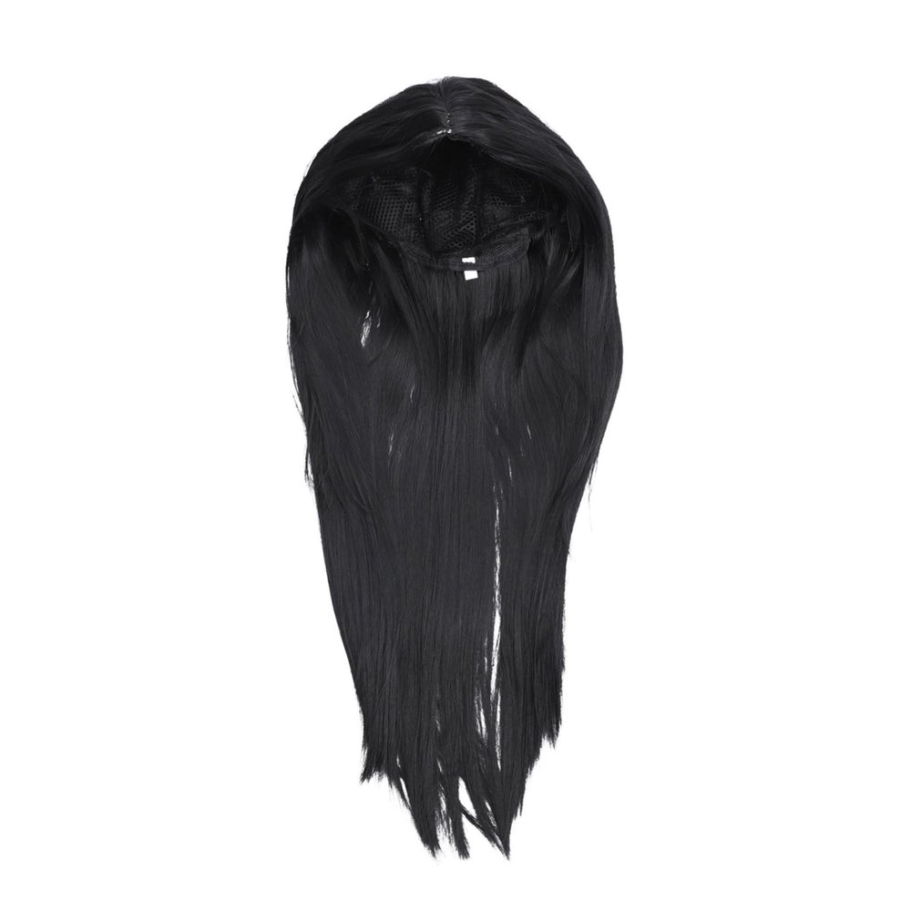balacoo Women Long Straight Wig Black Synthetic Hair Realistic Chic Hair Accessory for Cosplay Parties and Daily Wear Lightweight Soft No Shedding Comfortable Fit