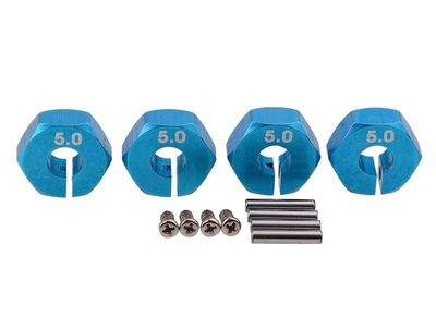 12mm Hex Wheel (4) Hub 5mm Thick for 1/10 Traxxas, Axial, Tamiya, Drift & TC