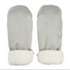 BEABA Waterproof Fleece Lined Universal Stroller Gloves, Hand Warmer Muff, Anti-Freeze Stroller Mittens for Handlebars, Baby Winter Essentials, Grey view 2