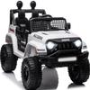 12V Ride On Car, Electric Car for Kids, 12V Ride on Toys, Kids Cars with 3 Speeds Adjustable w/Bluetooth, Parent Remote Control, Spring Suspension, AUX Port-White view 1