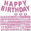 116 Pcs DIY Glitter Customizable Banner Kit Custom Banner Including 111 Letters and Numbers 3 Rope and 2 Threading Device for Personalized Decor for Women's Day Birthday (Pink) view 1