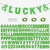 116 Pcs DIY Glitter Customizable Kit - Custom Banner with 111 Letters, Numbers, 3 Rope and 2 Threading Devices for Personalized Decor - Green view 1