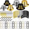 Arrowbash 72 Pcs New Years Party Supplies 2026 Eve Party Decorations Midnight Supplies Set of 24 Includes Hats, Headbands, Squawkers, Blowouts Gifts for New Year Eve Accessories view 1