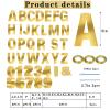 116 Pcs DIY Glitter Customizable Kit - Custom Including 111 Letters and Numbers, 3 Rope and 2 Threading Device for Personalized Decor - Women's Day Birthday Banner (Bright Gold) view 2