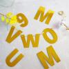 116 Pcs DIY Glitter Customizable Kit - Custom Including 111 Letters and Numbers, 3 Rope and 2 Threading Device for Personalized Decor - Women's Day Birthday Banner (Bright Gold) view 3
