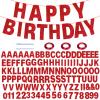 116 Pcs DIY Glitter Customizable Banner Kit Custom Banner Including 111 Letters and Numbers 3 Rope and 2 Threading Device for Personalized Decor for Women's Day Birthday (Red) view 1