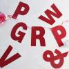 116 Pcs DIY Glitter Customizable Banner Kit Custom Banner Including 111 Letters and Numbers 3 Rope and 2 Threading Device for Personalized Decor for Women's Day Birthday (Red) view 3
