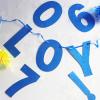 116 Pcs DIY Glitter Custom Banner Kit - Customize with 111 Letters and Numbers, 3 Rope, 2 Threading Devices for Personalized Decor - Halloween, Birthday (Blue) view 3