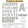 116 Pcs DIY Glitter Custom Banner Kit - Customize with 111 Letters and Numbers, 3 Rope, 2 Threading Devices for Personalized Winter Wonderland Birthday Decor (Silvery) view 2