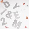 116 Pcs DIY Glitter Custom Banner Kit - Customize with 111 Letters and Numbers, 3 Rope, 2 Threading Devices for Personalized Winter Wonderland Birthday Decor (Silvery) view 3