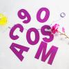 116 Pcs DIY Glitter Custom Banner Kit - Customize with 111 Letters and Numbers, 3 Rope and 2 Threading Devices for Personalized Decor for Women's Day, Birthday Banners (Purple) view 3