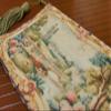 1:12 Miniature Aubusson Dollhouse Tapestry River Bridge Roses Vintage Countryside Landscape view 2