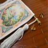 1:12 Stunning Miniature French Aubusson Tapestry Roses Floral Frame Castle view 3