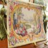 1:12 Stunning Vintage Miniature Aubusson Tapestry Bird Countryside Landview view 3