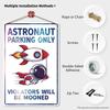 Azppan Boys Room Decor Astronaut Parking Only Sign Outer Space Themed Kids Bedroom Wall Decorations Nursery Poster Signs Birthday Gifts for Little Man Cave 12X8 Inches view 3