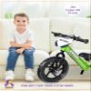KRIDDO Pro Toddler Balance Bike 2+ Year Old with Hand Brake and Kickstand, 12 Inch Push Bicycle, Gift Bike for 2-5 Boys Girls, Green view 3