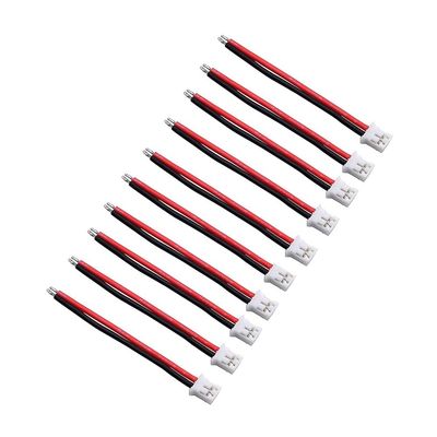BrewJa 10pcs 5cm 24AWG Tiny Whoop JST-PH 2.0 Female/Male Plug Silicone Cable for UR65 US65 UK65 Beta65 Micro FPV Drone Accessories (Color : 10PCS Male)