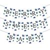 17Pcs Berry Sweet Baby Banner, Blueberry Themed Photo Decoration Props, Baby Shower Birthday Party Decorations Supplies view 1