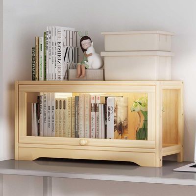 YUGXTH Display Cabinet, Display Shelf for Collectibles, Glass Display Case, Transparent and Dustproof on Three Sides, Strong Load-Bearing, Easy to Open and Close(1f,80cm/31.5in)