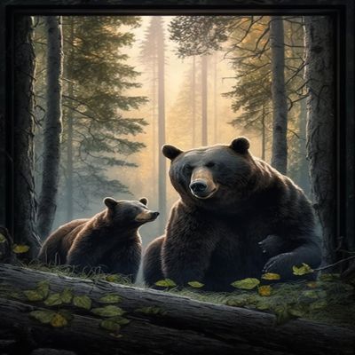 1000 PiecePuzzlesfor Adults,Wooden Puzzles,Black Bear in The Forest Puzzle-Casual Stress-Relieving Games for Everyone-Perfectly for Home Decor Halloween Decorations