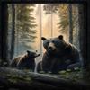 1000 PiecePuzzlesfor Adults,Wooden Puzzles,Black Bear in The Forest Puzzle-Casual Stress-Relieving Games for Everyone-Perfectly for Home Decor Halloween Decorations view 1