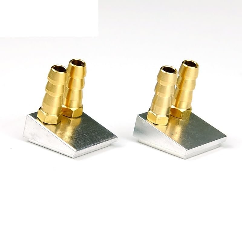 BrewJa 2PCS RC Boat Stern Water Suction Device Bottom Water Inlet Wiper Water Pick Up with M6 Nozzle Compatible with RC Cat Ship O Yacht Model (Color : Dual Version)