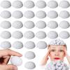 Kasyat 40 Pcs Brain Stress Ball 1.6" White Mini Brain Shaped Stress Ball Bulk Halloween Party PU Hand Muscle Exercise Pressure Prop for Adult Improving Grip Strength Object Recognition Prop Mold view 1