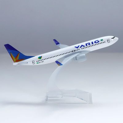yuanpulalala 1/246 Boeing 16cm Aircraft Model B737 VARIG Air Metal die-Casting Static Collection and Display Gift