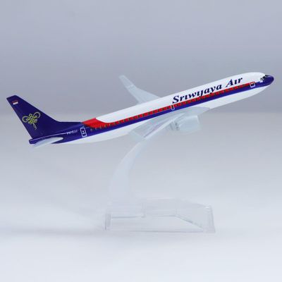 yuanpulalala 1/246 Boeing 16cm Aircraft Model B737 Sriwijaya Air Metal die-Casting Static Collection and Display Gift