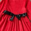 Baby Girls Christmas Dress Velvet Santa Claus Romper Dress Long Sleeve Plush Xmas Princess Party Cosplay Costume Dress (B-Red, 6-12 Months) view 4