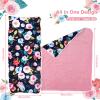 Jundetye Toddler Nap Mat with Pillow and Plush Blanket, Kids Sleeping Bags for Preschool Daycare, Slumber Bags for Girls Boys Ages 3-7 Years, 55'' x 23'', Floral view 2